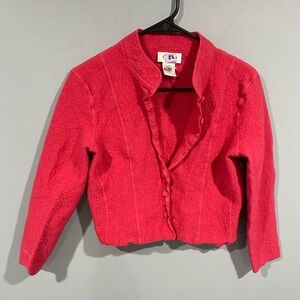 Vintage pink wool cardigan/ blazer